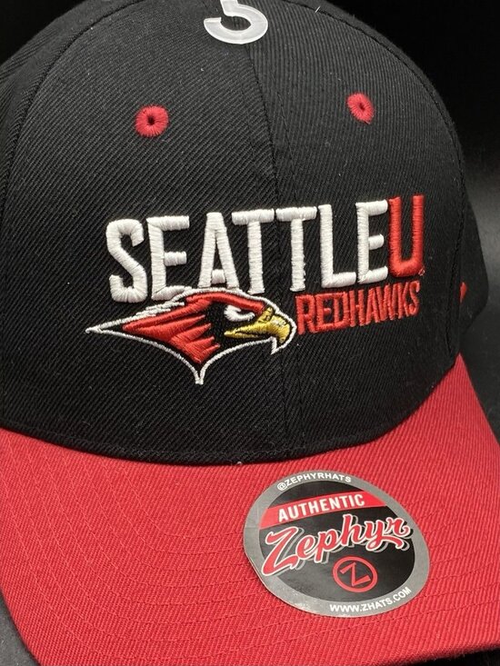 Seattle U University Redhawks WA Black Embroidered Hat New NWT - Picture 2 of 10